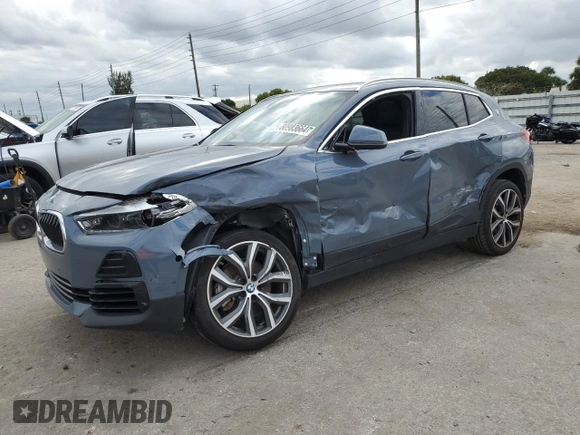 2023 BMW X2 xDrive28i with VIN WBXYJ1C07P5V54492, listed as a Copart auction lot 80983664 with 24,178 mi miles and Salvage Title. Bid and sale history available at carsss.com. Image 1.