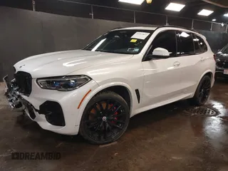 2022 BMW X5 M50i with VIN 5UXJU4C01N9M81857, listed as a IAAI auction lot 41592857 with 15,122 mi miles. Bid and sale history available at carsss.com. Image 2.