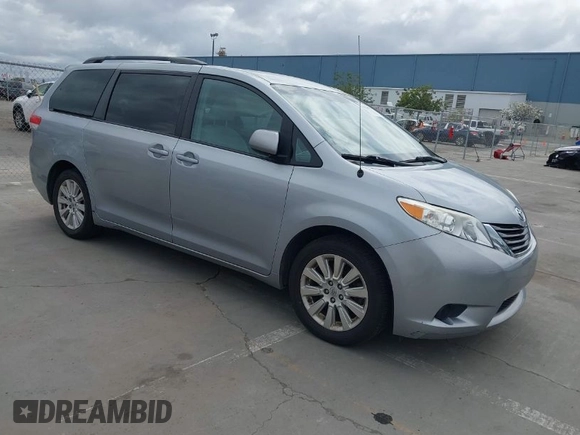 2014 Toyota Sienna LE with VIN 5TDJK3DC1ES080711, listed as a IAAI auction lot 41910679 with 118,788 mi miles and . Bid and sale history available at DreamBid. Image 1.