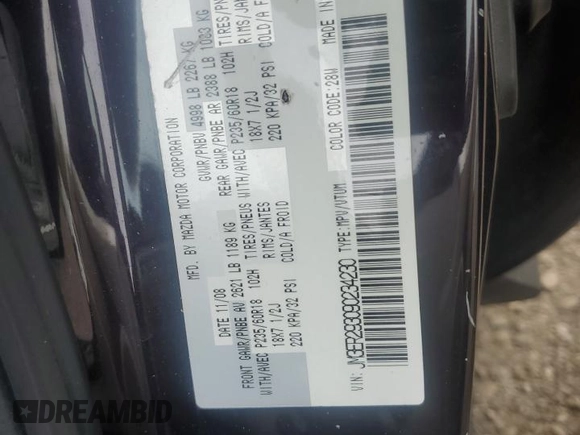 2009 Mazda CX-7 Grand Touring z VIN JM3ER293090234230, wystawiony jako Copart lot #56998155 z przebiegiem 157 432 mil mil oraz Tytuł czysty. Historia ofert i sprzedaży dostępna na DreamBid. Obrazek 14.