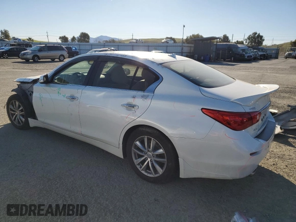 2016 Infiniti Q50 2.0t Premium with VIN JN1CV7AR4GM250223, listed as a Copart auction lot 88310915 with 94,987 mi miles and Salvage Title. Bid and sale history available at carsss.com. Image 2.