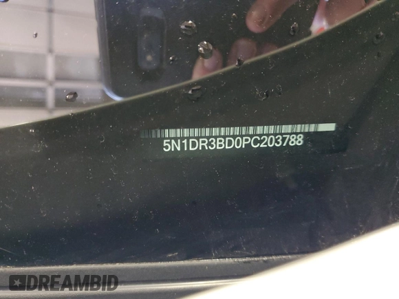2023 Nissan Pathfinder SV с VIN 5N1DR3BD0PC203788, выставлен на аукционе Copart как лот 50522495 с пробегом 37 204 миль миль и Списание • Salvage title. История ставок и продаж доступна на DreamBid. Изображение 13.