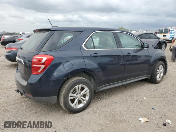 2017 Chevrolet Equinox LS with VIN 2GNALBEK2H1524453, listed as a Copart auction lot 53070015 with 0 mi miles and Salvage Title. Bid and sale history available at carsss.com. Image 3.