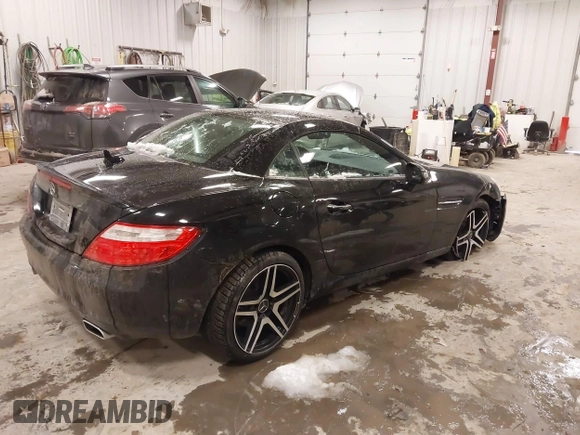 2012 Mercedes-Benz SLK 350 with VIN WDDPK5HA9CF017776, listed as a IAAI auction lot 41482948 with 71,527 mi miles and . Bid and sale history available at DreamBid. Image 4.