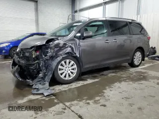2017 Toyota Sienna XLE with VIN 5TDDZ3DC7HS161497, listed as a Copart auction lot 50163665 with 133,059 mi miles and Salvage Title. Bid and sale history available at DreamBid. Image 1.