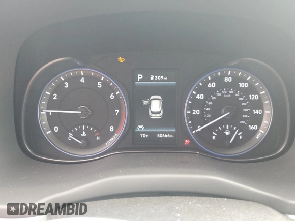 2019 Hyundai Kona Ultimate with VIN KM8K53A50KU218243, listed as a Copart auction lot 50928885 with 80,666 mi miles and Salvage Title. Bid and sale history available at DreamBid. Image 9.