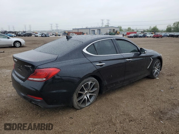 2021 Genesis G70 2.0T with VIN KMTG44LA3MU075175, listed as a Copart auction lot 57679175 with 89,864 mi miles and Salvage title. Bid and sale history available at DreamBid. Image 3.