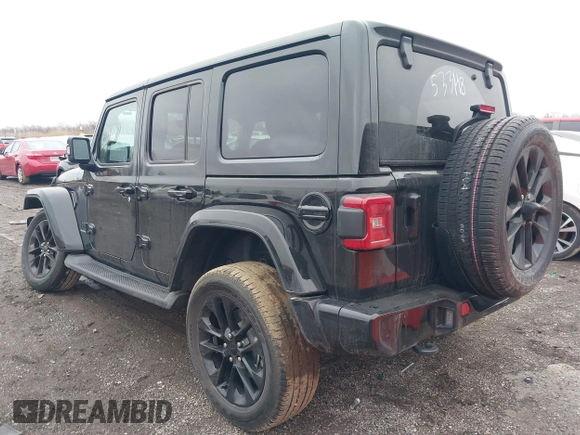 2023 Jeep Wrangler Sahara with VIN 1C4HJXEN4PW533148, listed as a IAAI auction lot 41476541 with 35,195 mi miles. Bid and sale history available at carsss.com. Image 3.