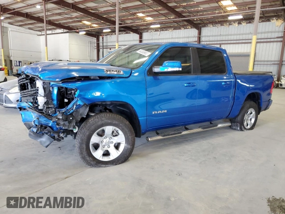 2020 Ram 1500 Big Horn with VIN 1C6SRFFT4LN345243, listed as a Copart auction lot 54349965 with 72,751 mi miles and Salvage Title. Bid and sale history available at carsss.com. Image 1.