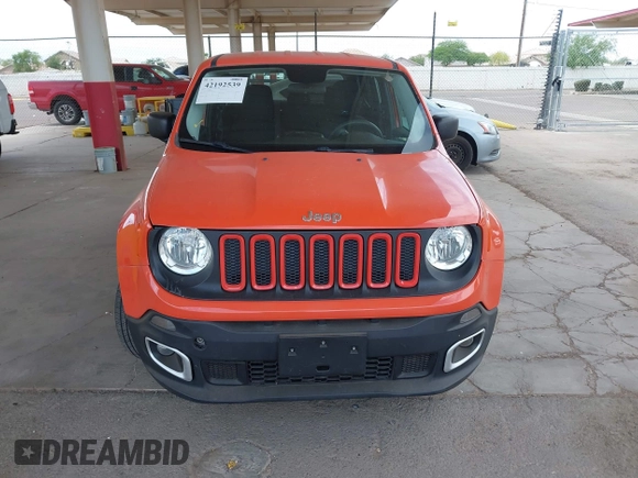 2017 Jeep Renegade Sport with VIN ZACCJAAB5HPE50670, listed as a IAAI auction lot 42192539 with 91,008 mi miles and . Bid and sale history available at DreamBid. Image 12.