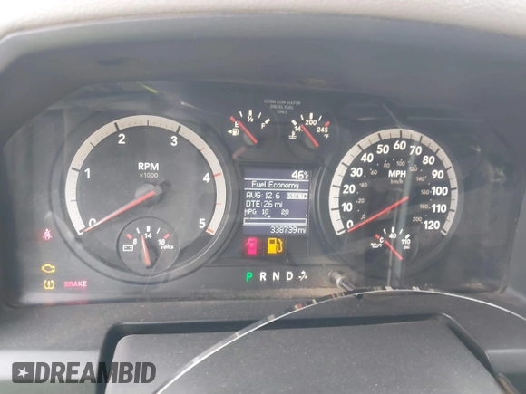 2012 Ram 2500 ST with VIN 3C6UD5HL4CG312606, listed as a IAAI auction lot 41521878 with 338,739 mi miles. Bid and sale history available at carsss.com. Image 7.
