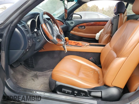 2007 Lexus SC 430 with VIN JTHFN45Y279013600, listed as a Copart auction lot 78139444 with 129,950 mi miles and Salvage Title. Bid and sale history available at DreamBid. Image 7.