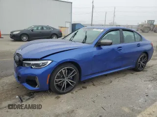 2021 BMW 3 Series M340i xDrive with VIN 3MW5U9J09M8B54986, listed as a Copart auction lot 81604134 with 0 mi miles and Salvage Title. Bid and sale history available at carsss.com. Image 1.