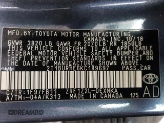 2019 Toyota Corolla L z VIN 2T1BURHE6KC189697, wystawiony jako Copart lot #53705735 z przebiegiem 62 631 mil mil oraz Szkoda całkowita • Salvage title. Historia ofert i sprzedaży dostępna na DreamBid. Obrazek 12.