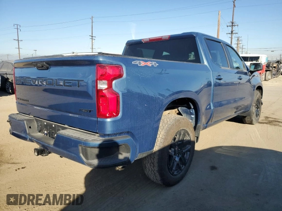 2024 Chevrolet Silverado 1500 RST with VIN 1GCPDEEKXRZ207921, listed as a Copart auction lot 81155184 with 8,207 mi miles and Salvage Title. Bid and sale history available at carsss.com. Image 3.