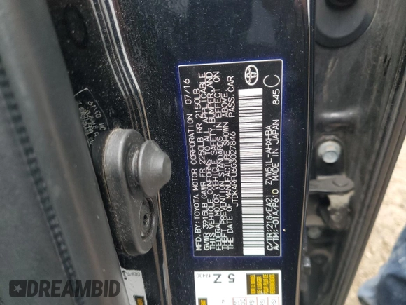 2016 Toyota Prius Four z VIN JTDKARFU6G3027846, wystawiony jako Copart lot #55611235 z przebiegiem 171 315 mil mil oraz Szkoda całkowita • Salvage title. Historia ofert i sprzedaży dostępna na DreamBid. Obrazek 12.