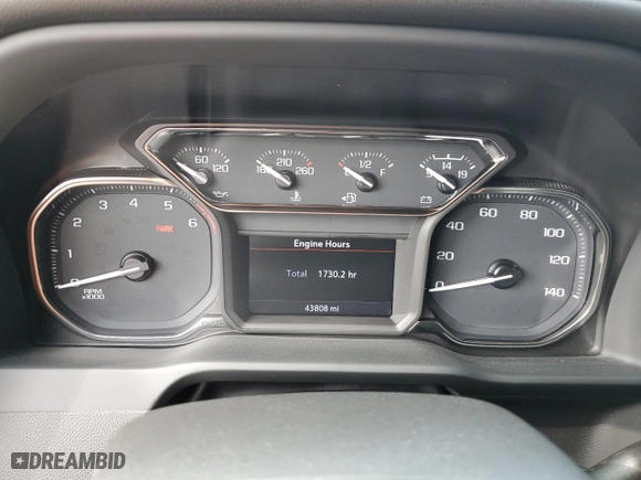2022 GMC Sierra 1500 Limited AT4 with VIN 3GTP9EEL5NG172838, listed as a Copart auction lot 44218665 with 43,808 mi miles and Salvage Title. Bid and sale history available at carsss.com. Image 9.