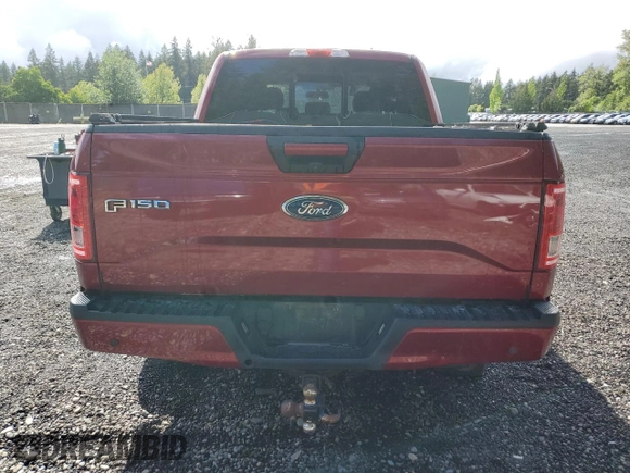 2017 Ford F-150 XL with VIN 1FTEW1EP4HKE01681, listed as a Copart auction lot 57532195 with 95,882 mi miles and Salvage title. Bid and sale history available at DreamBid. Image 6.