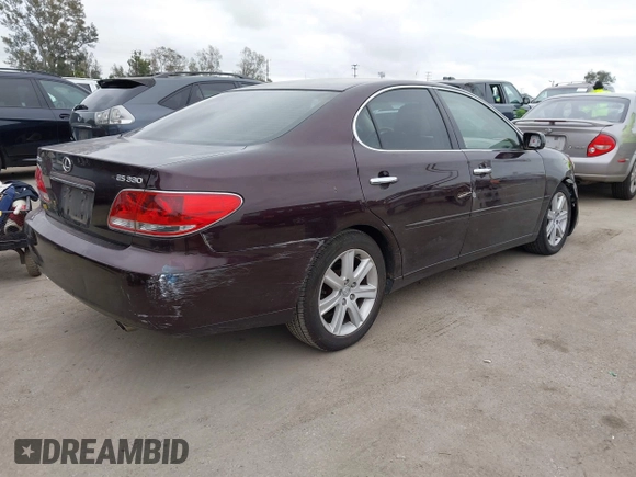2005 Lexus ES 330 with VIN JTHBA30G955061537, listed as a IAAI auction lot 42024501 with 131,132 mi miles. Bid and sale history available at carsss.com. Image 4.