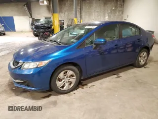 2015 Honda Civic LX with VIN 19XFB2F53FE279110, listed as a Copart auction lot 54827215 with Not Provided miles and Salvage Title. Bid and sale history available at carsss.com. Image 1.