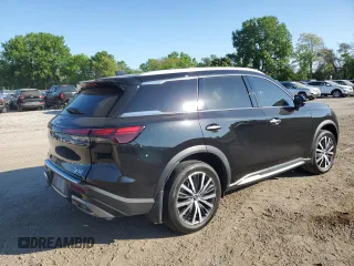 2023 Infiniti QX60 Sensory with VIN 5N1DL1GS2PC371655, listed as a Copart auction lot 57074995 with 20,018 mi miles and Salvage title. Bid and sale history available at DreamBid. Image 3.