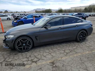 2015 BMW 4 Series 435i with VIN WBA4B1C55FD955190, listed as a Copart auction lot 47877465 with 100,462 mi miles and Salvage Title. Bid and sale history available at carsss.com. Image 1.