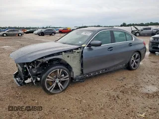 2021 BMW 3 Series 330i with VIN 3MW5R1J08M8B48101, listed as a Copart auction lot 57802525 with 47,604 mi miles and Salvage title. Bid and sale history available at DreamBid. Image 1.