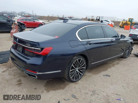 2020 BMW 7 Series 740i with VIN WBA7T2C0XLGL17192, listed as a IAAI auction lot 41499724 with 80,783 mi miles and . Bid and sale history available at DreamBid. Image 4.