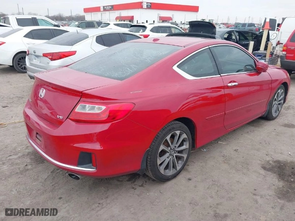 2014 Honda Accord Coupe EX-L with VIN 1HGCT2B84EA005580, listed as a IAAI auction lot 41166550 with 85,441 mi miles. Bid and sale history available at carsss.com. Image 4.