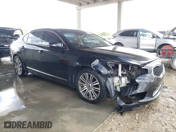 2014 Kia Cadenza Premium with VIN KNALN4D75E5120347, listed as a Copart auction lot 72796524 with 116,104 mi miles and Salvage Title. Bid and sale history available at carsss.com. Image 4.