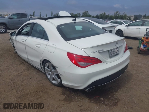 2015 Mercedes-Benz CLA 250 with VIN WDDSJ4GB2FN274032, listed as a IAAI auction lot 42408281 with 50,620 mi miles and . Bid and sale history available at DreamBid. Image 3.