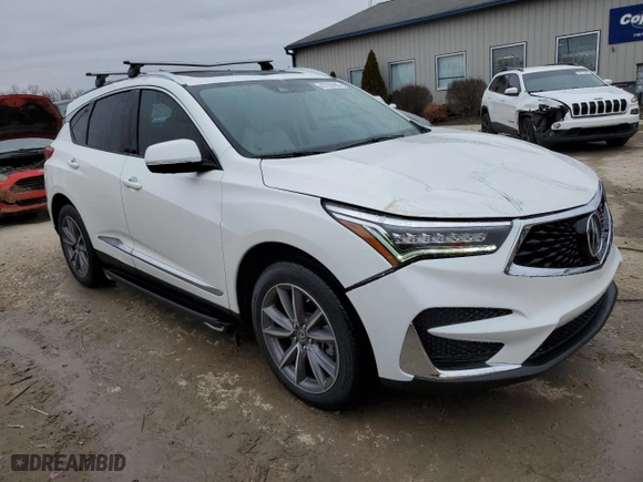 2020 Acura RDX w/Technology Pkg with VIN 5J8TC2H59LL001572, listed as a Copart auction lot 43750185 with 44,016 mi miles and Salvage Title. Bid and sale history available at carsss.com. Image 4.