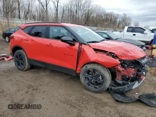 2023 Chevrolet Blazer LT z VIN 3GNKBCR40PS201725, wystawiony jako Copart lot #53100675 z przebiegiem 14 828 mil mil oraz Czysty tytuł • Clean title. Historia ofert i sprzedaży dostępna na DreamBid. Obrazek 4.