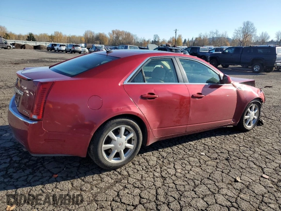 2008 Cadillac CTS AWD w/1SB with VIN 1G6DT57V680157361, listed as a Copart auction lot 83477184 with 0 mi miles and Salvage Title. Bid and sale history available at carsss.com. Image 3.