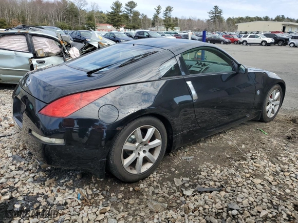 2003 Nissan 350Z Enthusiast with VIN JN1AZ34DX3T117020, listed as a Copart auction lot 48766675 with 130,456 mi miles and Salvage Title. Bid and sale history available at carsss.com. Image 3.