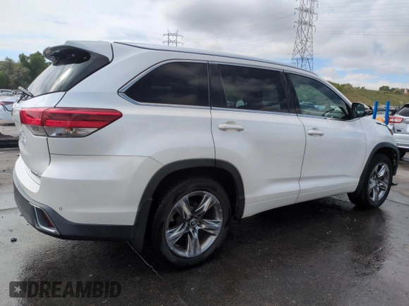 2018 Toyota Highlander Limited with VIN 5TDDZRFH5JS830030, listed as a Copart auction lot 60102625 with 106,589 mi miles and Salvage title. Bid and sale history available at DreamBid. Image 3.
