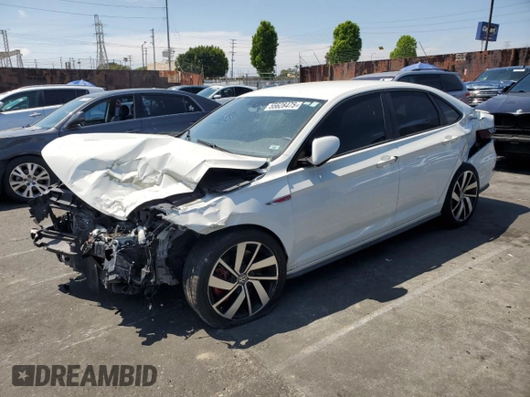 2019 Volkswagen Jetta GLI S with VIN 3VW6T7BU7KM192797, listed as a Copart auction lot 55628475 with 95,591 mi miles and Salvage Title. Bid and sale history available at DreamBid. Image 1.