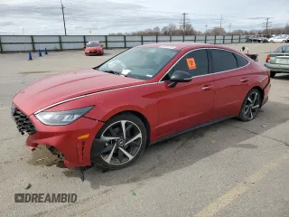 2021 Hyundai Sonata SEL Plus with VIN 5NPEJ4J25MH087588, listed as a Copart auction lot 49610715 with 31,538 mi miles and Salvage Title. Bid and sale history available at DreamBid. Image 1.