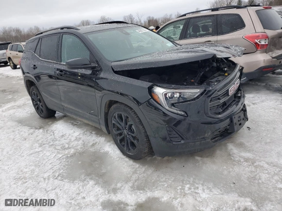 2020 GMC Terrain SLE with VIN 3GKALTEVXLL330404, listed as a Copart auction lot 46897335 with 35,613 mi miles and Salvage Title. Bid and sale history available at carsss.com. Image 4.