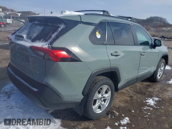 2021 Toyota RAV4 Hybrid XLE with VIN 4T3RWRFV2MU024587, listed as a IAAI auction lot 41496119 with 52,809 mi miles. Bid and sale history available at carsss.com. Image 4.