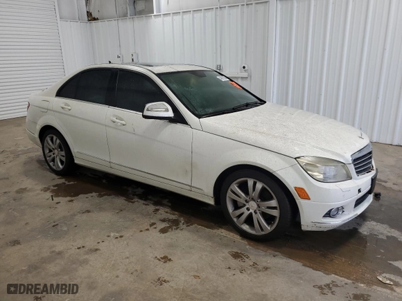 2008 Mercedes-Benz C-Class 3.0L Sport with VIN WDDGF54X38F051573, listed as a Copart auction lot 44817835 with 0 mi miles and Salvage Title. Bid and sale history available at carsss.com. Image 4.