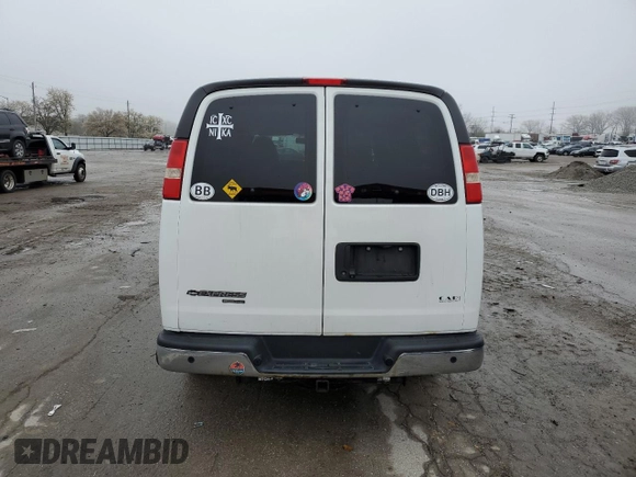 2013 Chevrolet Express Passenger 1LT с VIN 1GAZGYFG4D1190237, выставлен на аукционе Copart как лот 49204764 с пробегом 159 160 миль миль и Списание • Salvage title. История ставок и продаж доступна на DreamBid. Изображение 6.