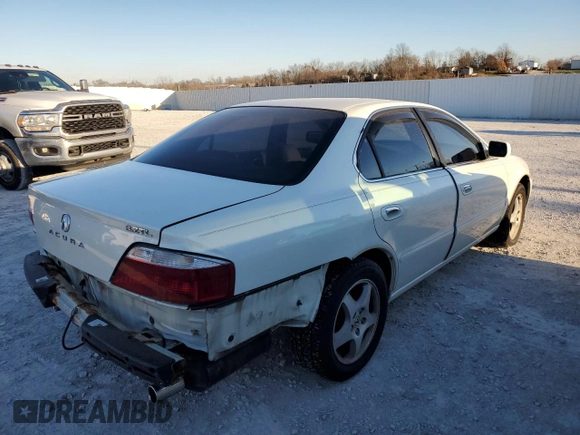2003 Acura TL with VIN 19UUA56623A074933, listed as a Copart auction lot 82877754 with 143,467 mi miles and Salvage Title. Bid and sale history available at carsss.com. Image 3.