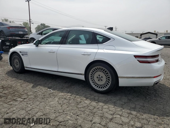2022 Genesis G80 2.5T with VIN KMTGB4SC7NU092264, listed as a Copart auction lot 55148475 with 72,342 mi miles and Salvage title. Bid and sale history available at DreamBid. Image 2.