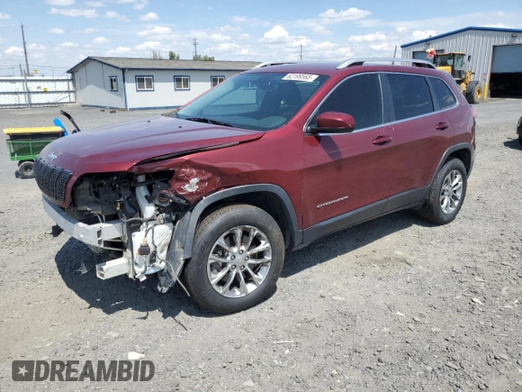 2019 Jeep Cherokee Latitude Plus with VIN 1C4PJMLXXKD250658, listed as a Copart auction lot 62199565 with 95,224 mi miles and Salvage title. Bid and sale history available at DreamBid. Image 1.