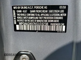 2019 Porsche 911 Carrera with VIN WP0AA2A97KS103238, listed as a Copart auction lot 60938043 with 29,018 mi miles. Bid and sale history available at carsss.com. Image 12.