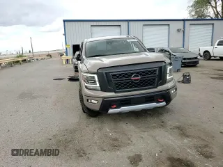 2021 Nissan Titan Pro-4X with VIN 1N6AA1ED8MN500058, listed as a Copart auction lot 55051245 with 41,337 mi miles and Salvage title. Bid and sale history available at DreamBid. Image 14.