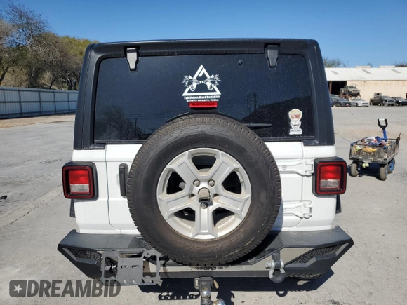 2023 Jeep Wrangler Sport S with VIN 1C4HJXDG3PW522449, listed as a Copart auction lot 41622185 with 25,436 mi miles and Salvage Title. Bid and sale history available at DreamBid. Image 6.