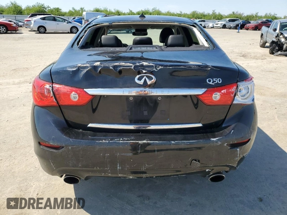 2017 Infiniti Q50 Signature Edition with VIN JN1EV7AP3HM741567, listed as a Copart auction lot 50810775 with 147,330 mi miles and Salvage Title. Bid and sale history available at DreamBid. Image 6.