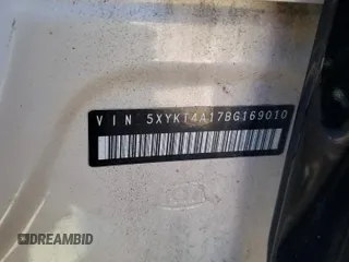 2011 Kia Sorento LX with VIN 5XYKT4A17BG169010, listed as a Copart auction lot 89168455 with Not Provided miles and Non Repairable. Bid and sale history available at DreamBid. Image 13.